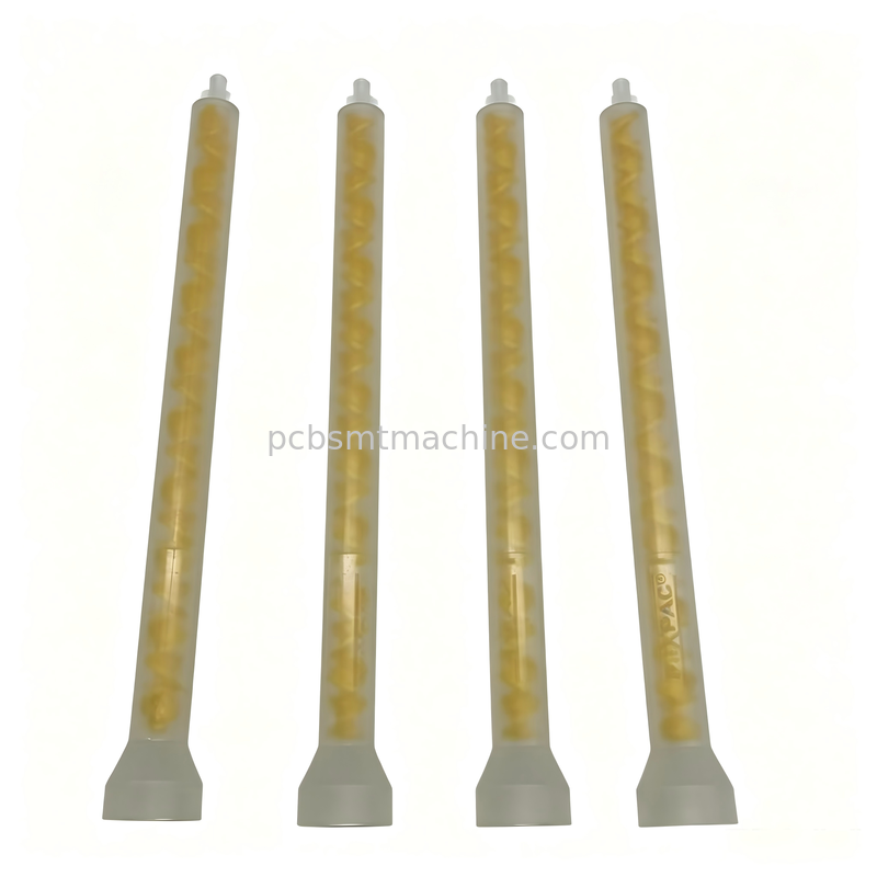 Misturador estático POM amarelo de 19 elementos MIXPAC MS08-19-R para distribuição de PCB SMT com pressão de 1500 PSI