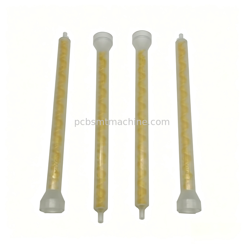 Misturador estático POM amarelo de 19 elementos MIXPAC MS08-19-R para distribuição de PCB SMT com pressão de 1500 PSI