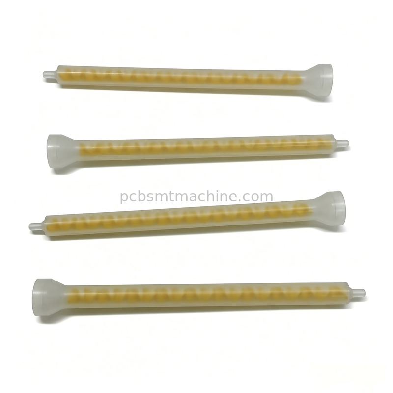 Misturador estático POM amarelo de 19 elementos MIXPAC MS08-19-R para distribuição de PCB SMT com pressão de 1500 PSI