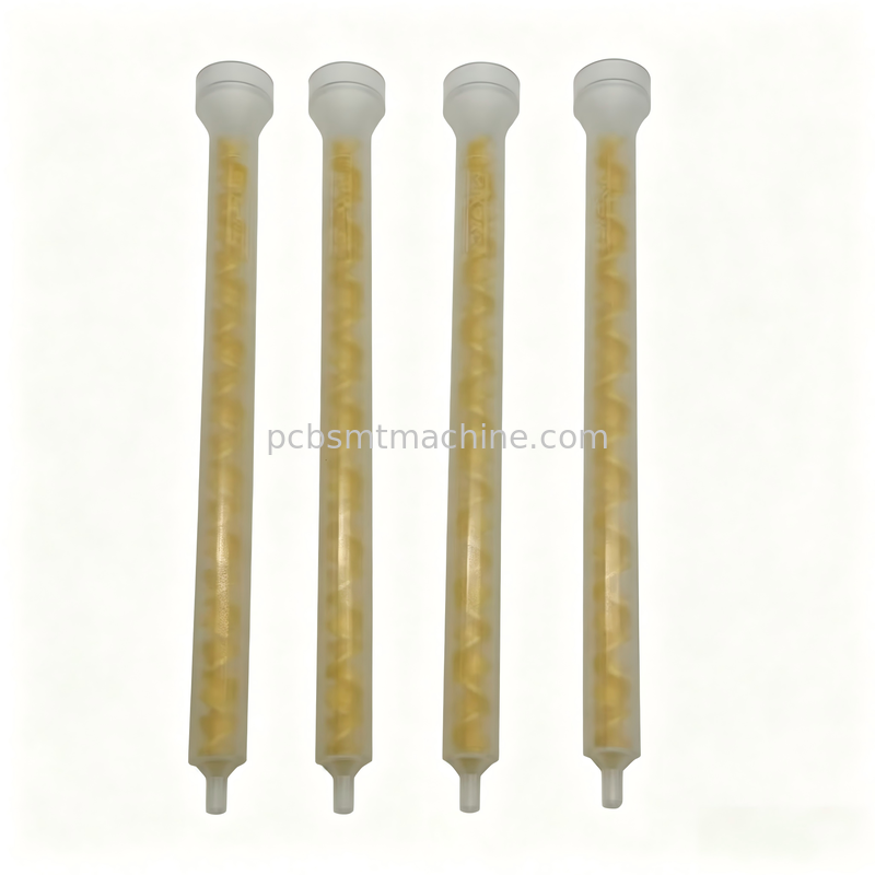 Misturador estático POM amarelo de 19 elementos MIXPAC MS08-19-R para distribuição de PCB SMT com pressão de 1500 PSI