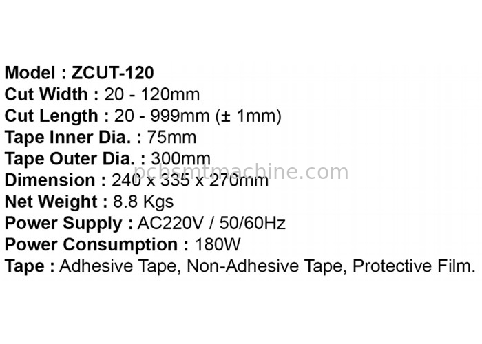 Máquina automática resistente do distribuidor da fita ZCUT-120 para fitas de esparadrapo do tamanho do XL