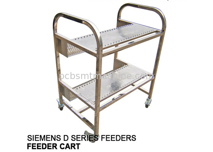 Carrinho de alimentação de aço inoxidável durável Siemens Série D com 2 camadas e 25 ranhuras de alimentação Capacidade de armazenamento por camada