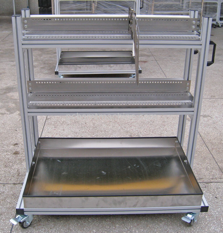 Bens 2 camadas com 50 SÉRIES de alumínio dos entalhes PC do alimentador sem o carro do alimentador da CAIXA para o uso dos alimentadores da fita da série de Samsung PC