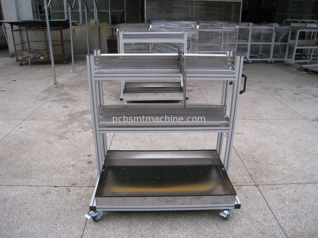 Bens 2 camadas com 50 SÉRIES de alumínio dos entalhes PC do alimentador sem o carro do alimentador da CAIXA para o uso dos alimentadores da fita da série de Samsung PC