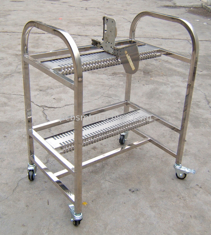 Material de alumínio durável de alta qualidade de L880*W600*H1000MM com 2 camadas com 40 entalhes cada carro do alimentador de FUJI NXT