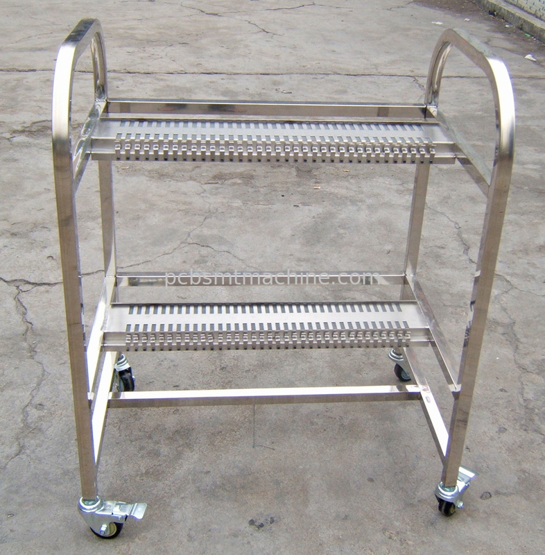 Material de alumínio durável de alta qualidade de L880*W600*H1000MM com 2 camadas com 40 entalhes cada carro do alimentador de FUJI NXT
